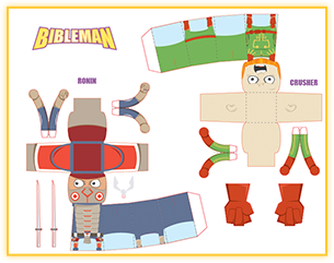Ronin & Crusher paper figures sheet