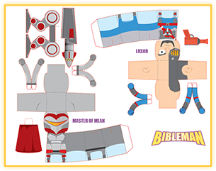 Luxor & Master of Mean paper figures sheet